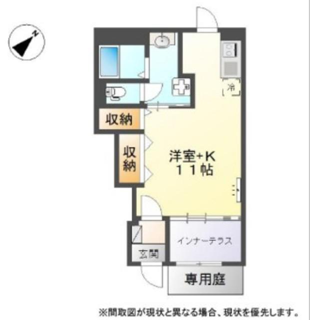グランプラム103(ワンルーム/1階)の間取り写真