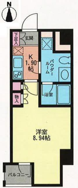 プライムアーバン学芸大学II(1K/4階)の間取り写真