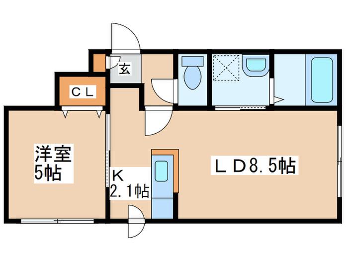 DAYS元町(1LDK/3階)の間取り写真