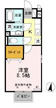 サニーコート丸領 A(1K/2階)の間取り写真