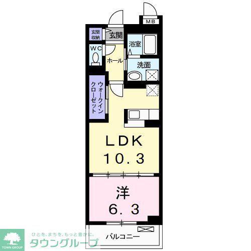 カーサ ファミリア(1LDK/2階)の間取り写真