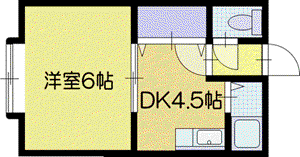 サンシャイン21(1DK/1階)の間取り写真
