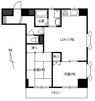 リヴィエール993(2LDK/3階)の間取り写真