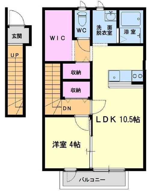 リレミト(1LDK/2階)の間取り写真