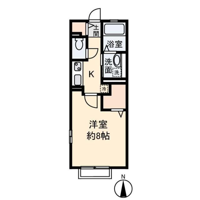 プレジール大久保(1K/2階)の間取り写真