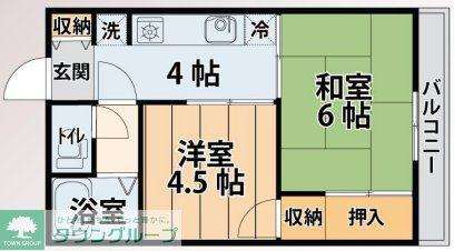 志村ハイツ(2K/2階)の間取り写真