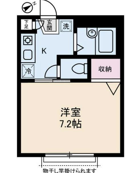 ドエル学芸大学(1K/2階)の間取り写真
