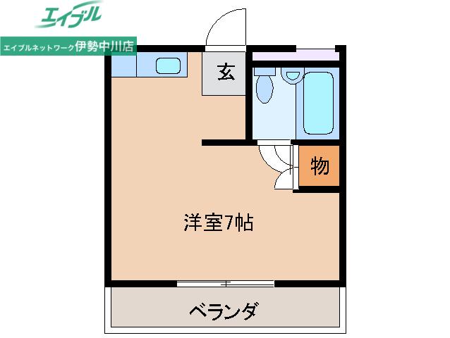 メゾンルネ(ワンルーム/1階)の間取り写真