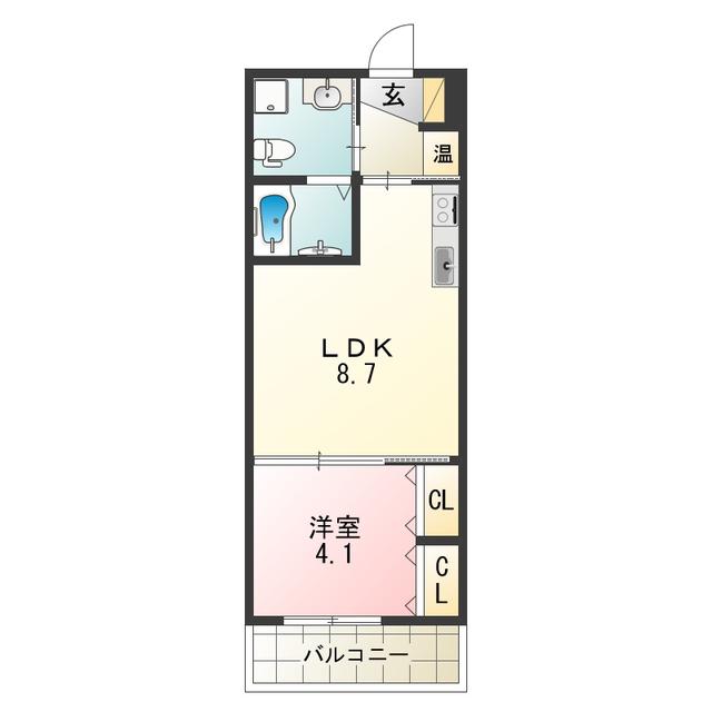 FMAISONFINO(1LDK/2階)の間取り写真