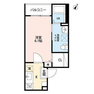 T.A 柵下町2丁目ティー・エー サクシタチ(1K/3階)の間取り写真