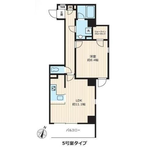 メトロフロント神田(1LDK/9階)の間取り写真