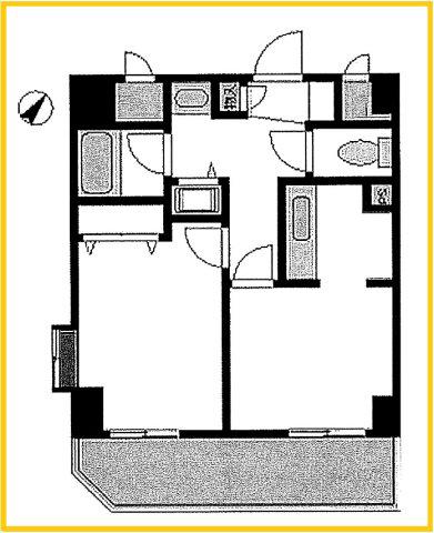 西横浜マンション(2K/3階)の間取り写真