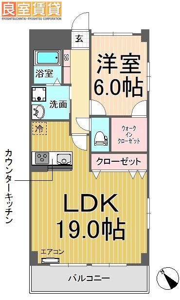 CSP NAGOYA(1LDK/6階)の間取り写真