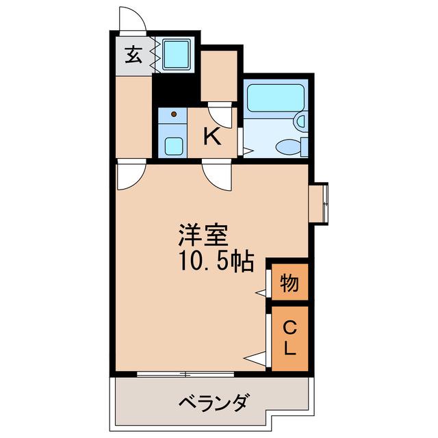 エスト葵南(1K/5階)の間取り写真