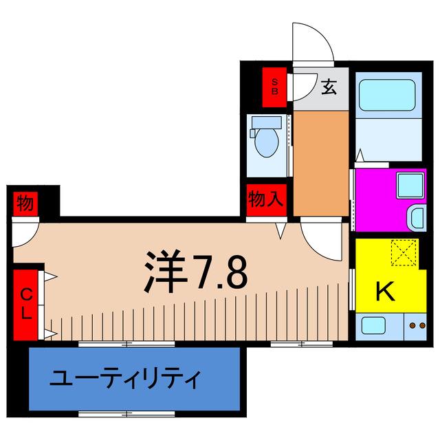 エテルナ千住大橋(1K/1階)の間取り写真