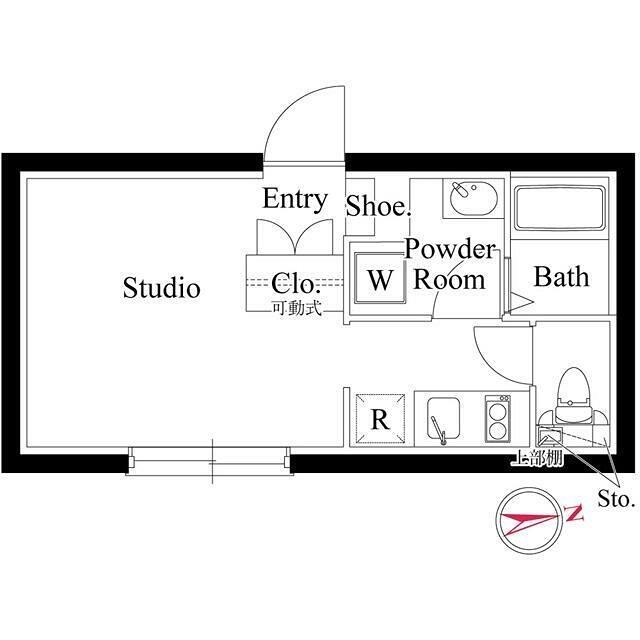 エルフローラ三軒茶屋(ワンルーム/1階)の間取り写真
