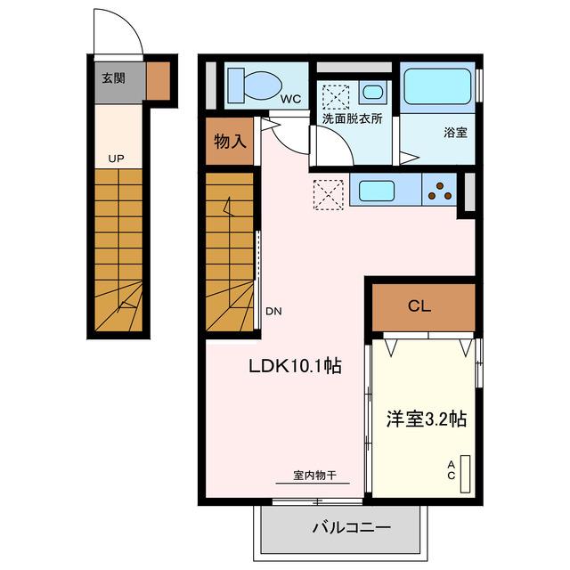 サンヒルズ・シグマ(1LDK/2階)の間取り写真