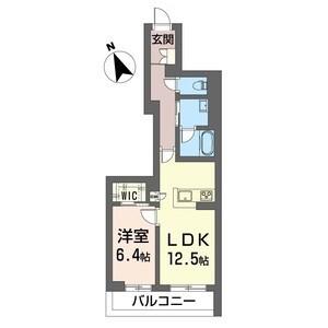 RAFFINE(1LDK/2階)の間取り写真