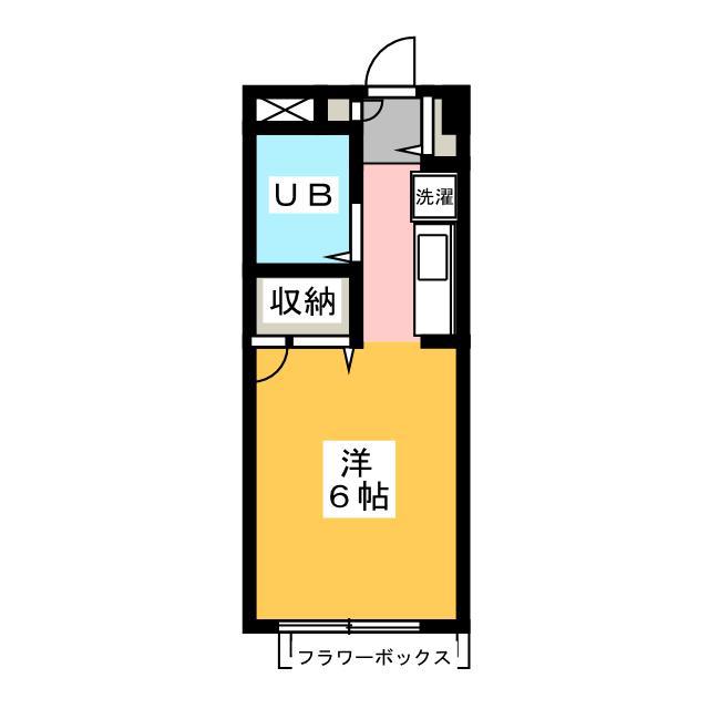秋本ハウス(1K/2階)の間取り写真