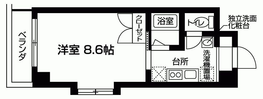 ファースト ウィング(1K/5階)の間取り写真