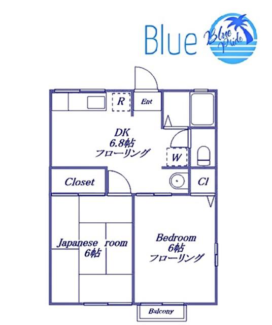 ヒルズ大樹(2DK/1階)の間取り写真