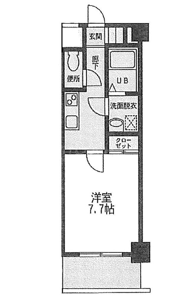 ESPACIO MACHIDA(1K/7階)の間取り写真