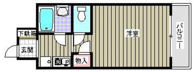 チェリーハイツ(1K/2階)の間取り写真