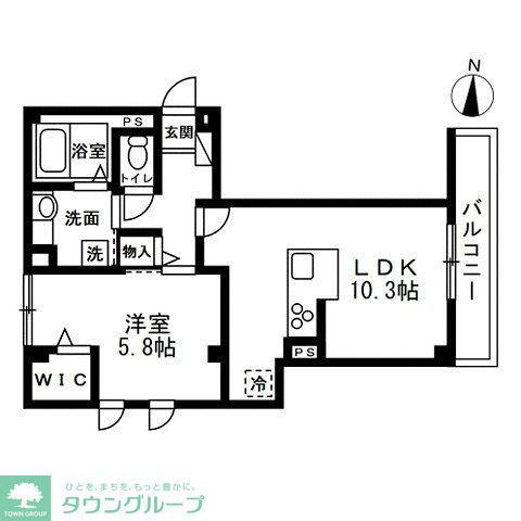 ディーズプラス東大島(1LDK/5階)の間取り写真