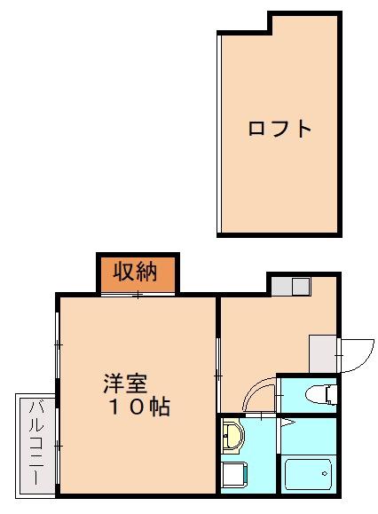 原町ハイツII(1K/2階)の間取り写真