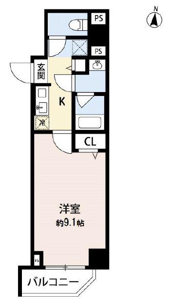 グランジット森下(1K/7階)の間取り写真