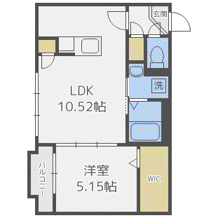 プレジオS11(1LDK/4階)の間取り写真