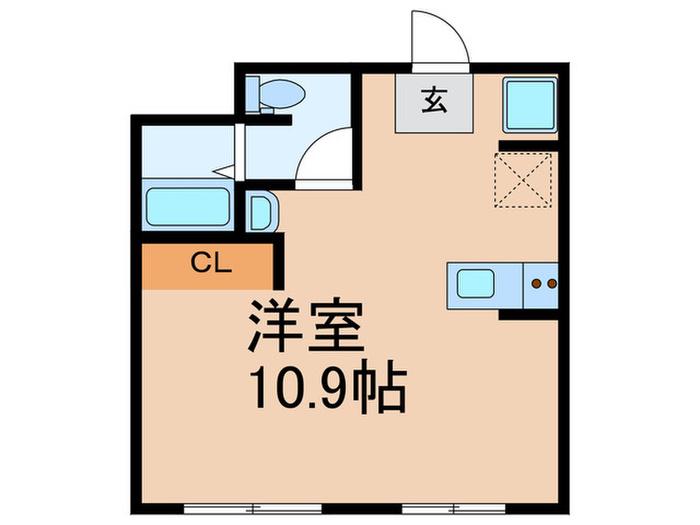 メゾン蓮沼(ワンルーム/3階)の間取り写真