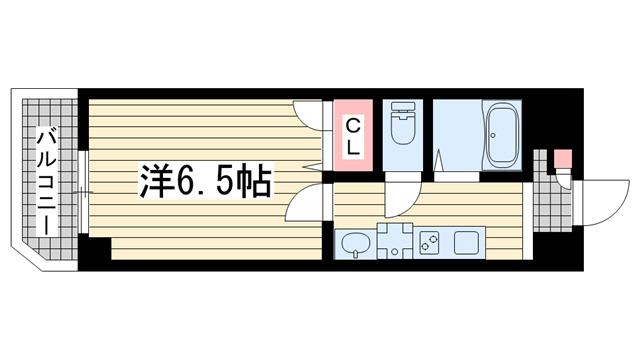 メゾンロージェ(1K/5階)の間取り写真