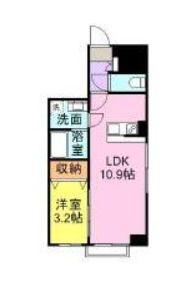 ファウンテンガーデン三島(1LDK/2階)の間取り写真