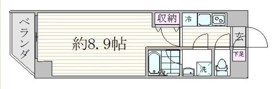 エスジーコート蒲田(1K/3階)の間取り写真