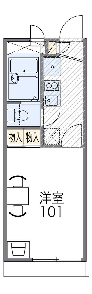 レオパレス南平台II(1K/1階)の間取り写真