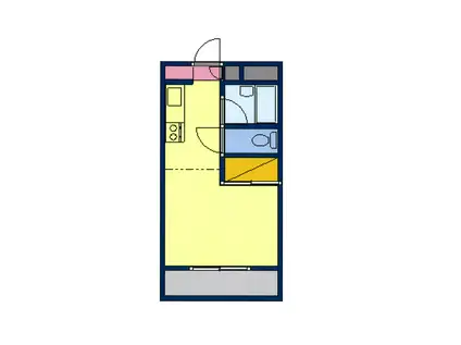 オークヒルズ(1K/2階)の間取り写真