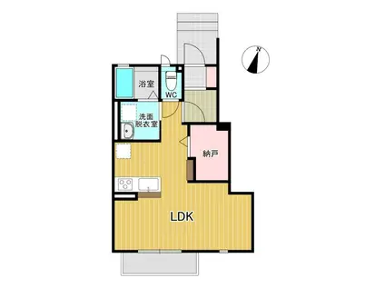 LIEN-C(ワンルーム/1階)の間取り写真