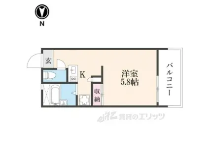 レオパレスヴィラ(1K/2階)の間取り写真