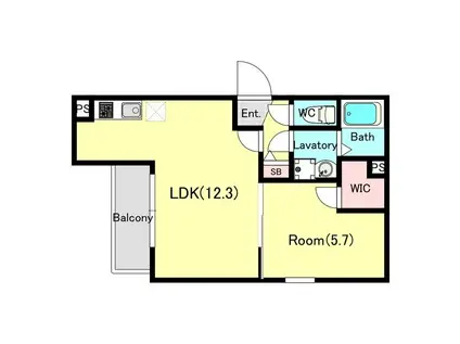 ジーメゾン金山(1LDK/3階)の間取り写真