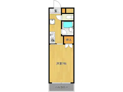 メゾンラクシュミー(1K/3階)の間取り写真