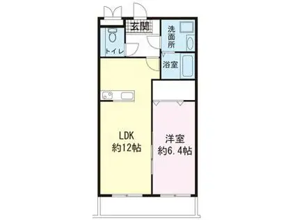 プラウドR(1LDK/1階)の間取り写真