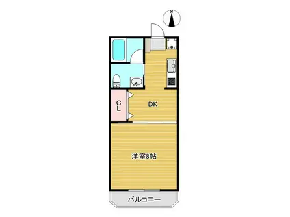 コート・セレーノI(1DK/2階)の間取り写真