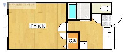 ポテンシャルA(1K/1階)の間取り写真