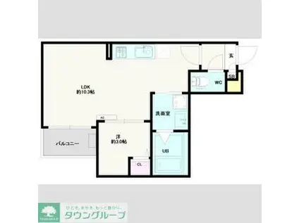 JACK SHIMOFUJISAWA II(1LDK/2階)の間取り写真