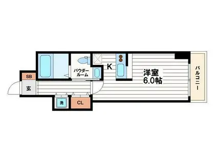 エクセレント高津(1K/3階)の間取り写真