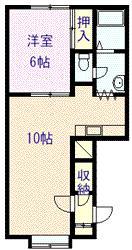 フレンドリーVA棟(1LDK/2階)の間取り写真