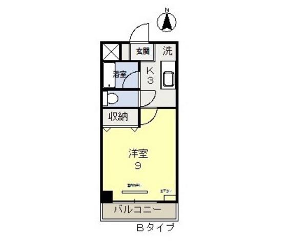 メゾンあすなろ(1K/1階)の間取り写真
