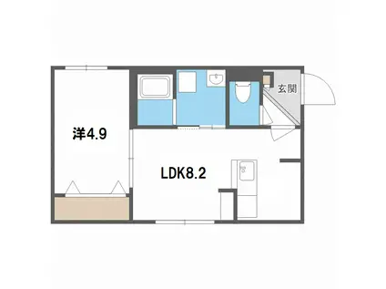 CORSO(1LDK/2階)の間取り写真