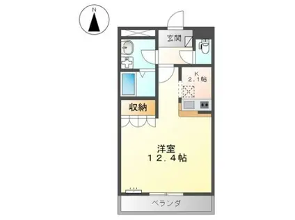 グレース フィオーレ(1K/1階)の間取り写真